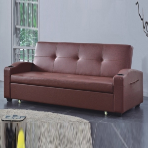 预售-小户型可折叠沙发床 现代简约办公室客厅沙发床两用 三人真皮沙发
