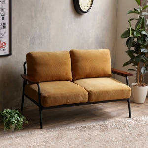 预售-日式复古loft工业风铁艺双人沙发小户型美式网红咖啡厅沙发椅子