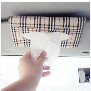 Car visor tissue box cover
