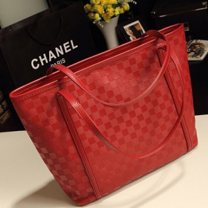 Casual Checkersboard design PU Leather Tote Bag / Handbags