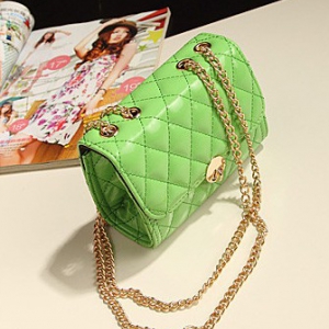 Candy-Coloured Quilted patent leather chain bag