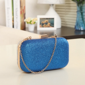 Candy-colored small buckle lock clutch bag