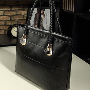 Korean Casual Messenger ladies bag ( Black)