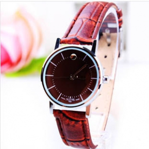 166431  Trendy simple design leather watch 