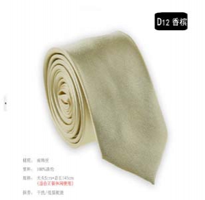 Fashion solid colour narrow tie D12
