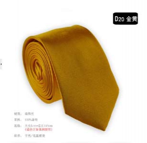 Fashion solid colour narrow tie D20