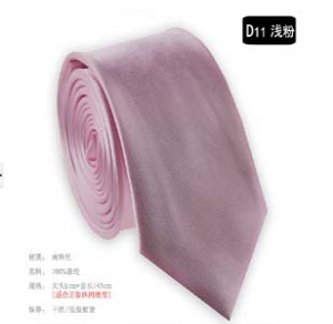 Fashion solid colour narrow tie D11