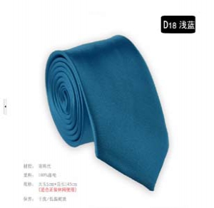 Fashion solid colour narrow tie