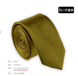 Fashion solid colour narrow tie D21