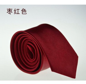 Fashion solid colour narrow tie