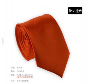 Fashion solid colour narrow tie D19