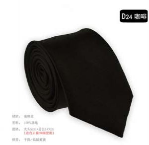 Fashion solid colour narrow tie D24