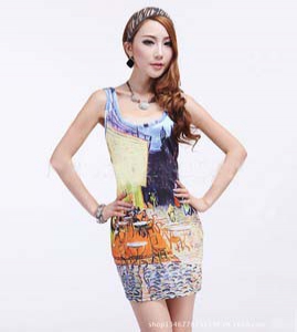 Special offer -Defective  Body Fit Printed Dress