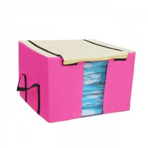 Foldable Storage Box With See Through Panel