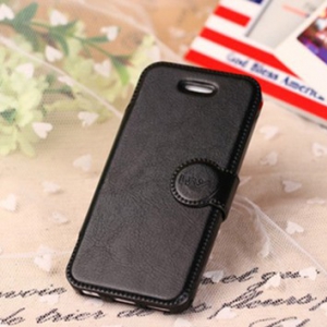 Iphone 5 / 5S round buckle PU leather flip cover