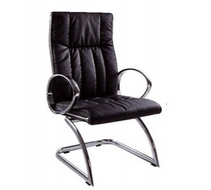  Genuine leather Swivel chair with armrest