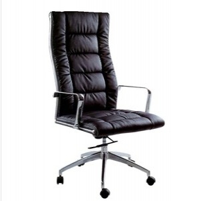  Leather swivel chair with armrest