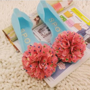 Jelly shoes with flower