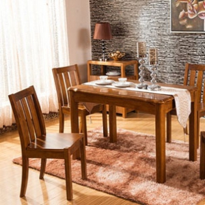 孤形实木餐台实木木质餐桌 长方形饭桌方桌餐台