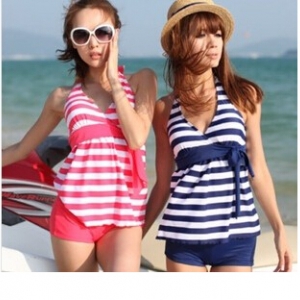 Special offer- Defective Striped design swimsuit 