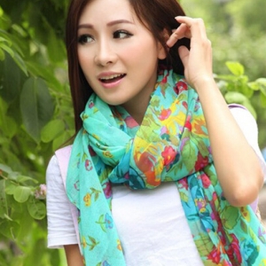 Floral print scarf 50*160