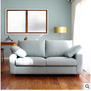 Fabric two-seat sofa(Light blue)