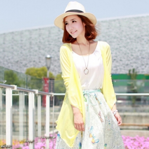 T035 Candy coloured waterfall cardigan