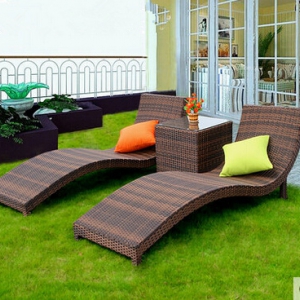 Sun lounger, outdoor furniture set