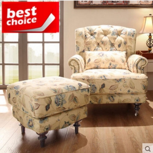 Fabric Armchair+footstool