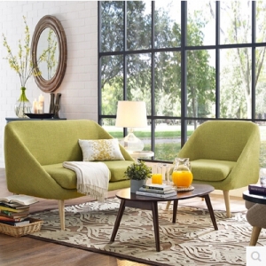 Fabric two-seat sofa&armchair