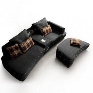 Fabric sofa set with stereo 