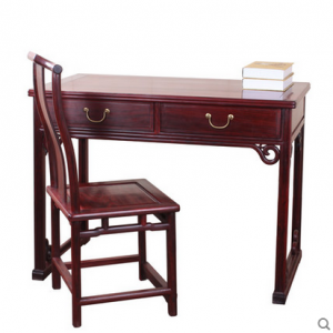 预售-中式实木书桌配椅子一把