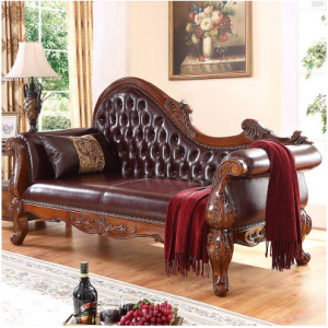 预售-真皮美式沙发贵妃躺椅