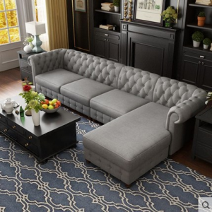 Preorder-Fabric  three-seat sofa+chaise longue