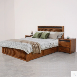 预售-中式实木床+1床头柜