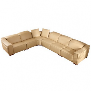 preorder- Leather 6-seat corner sofa