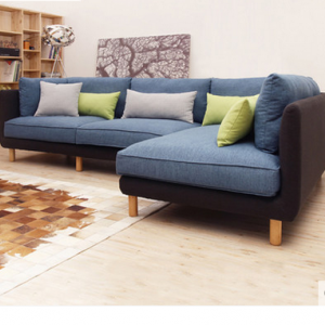 Preorder-Fabric two-seat sofa+chaise longue