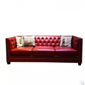 preorder- Leather three seat sofa