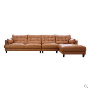 preorder- Leather three-seat sofa + chaise longue