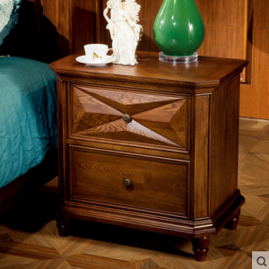 预售-美式实木床头柜