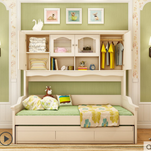 Preorder-Kids bed frame with wardrobe