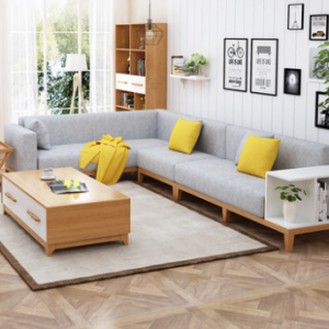 Preorder-Fabric five-seat corner sofa