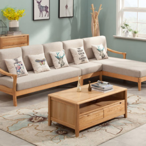 Preorder-Fabric three-seat sofa + armchair +chaise longue
