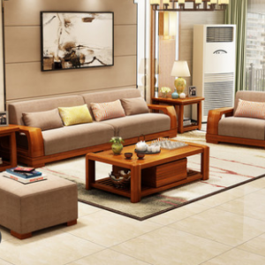Preorder-Fabric four-seat sofa +foot stool+armchair