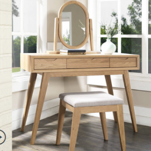 Preorder-Dressing table+mirror+chair
