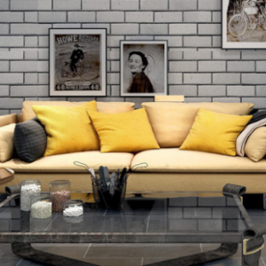 Preorder-Fabric three-seat sofa