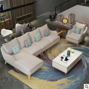 Preorder-Fabric three-seat sofa+armchair+chaise longue