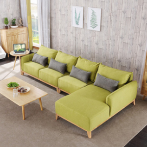 预售-北欧简约现代实木布艺沙发组合3+贵