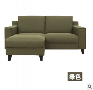 Preorder-Fabric two-seat sofa+foot stool