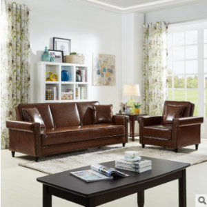 Preorder-Leather three-seat sofa+armchair